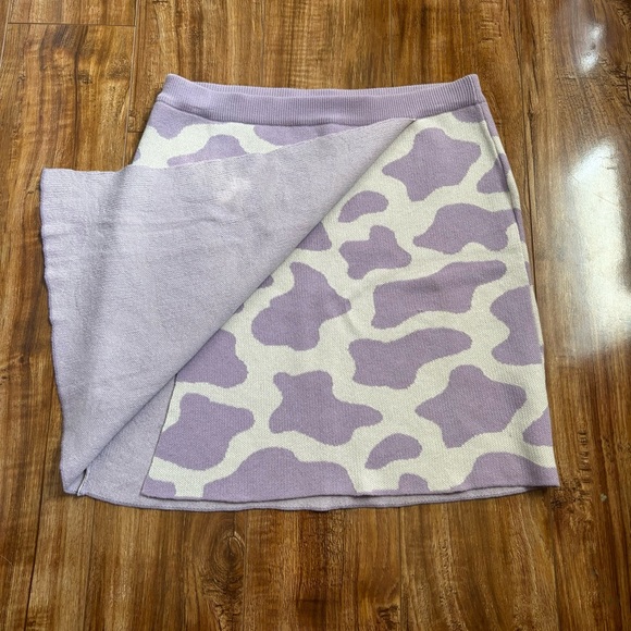 Cow print knit skirt - Picture 4 of 6